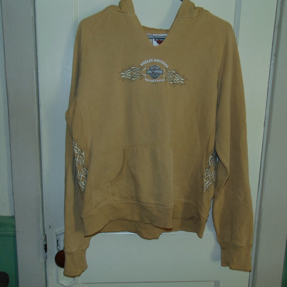 Women's Harley-Davidons tan Hoodie 2005, Ocean City Maryland size M